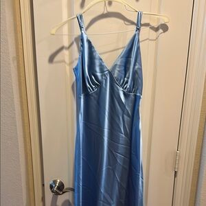 Source Unknown Light Blue Satin Dress